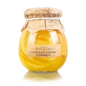 Tradycyjne cytryny w syropie imbirowym do zimowej herbaty na odporność