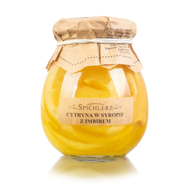 Tradycyjne cytryny w syropie imbirowym do zimowej herbaty na odporność