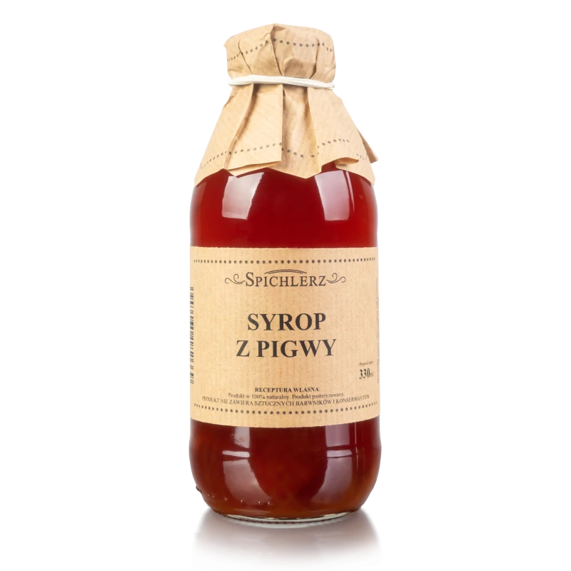 Syrop z pigwy PysznyKubek z cytryną w szklanej butelce