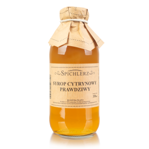Orzeźwiający syrop cytrynowy PysznyKubek w szklanej butelce