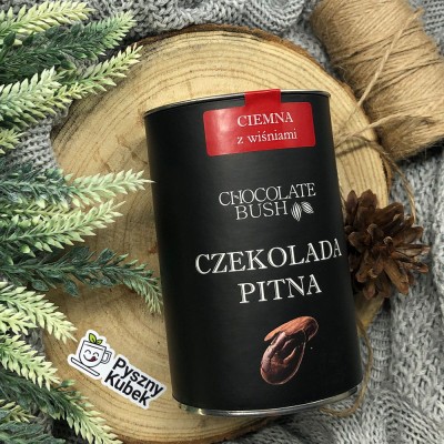Gęsta czekolada do picia z kawałkami wiśni