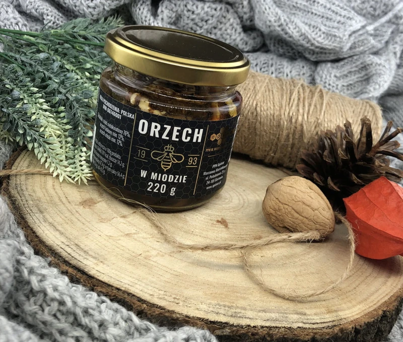 Tradycyjne orzechy w miodzie z lubelskich pasiek na elegancki prezent