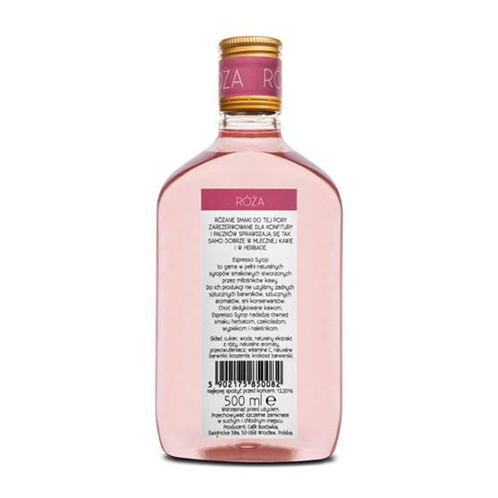 Syrop różany do kawy herbaty i deserów 500 ml