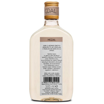 Syrop migdałowy do kawy i deserów 500 ml