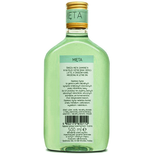 Syrop miętowy do kawy i deserów 500 ml