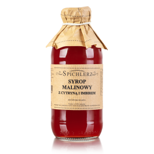 Naturalny syrop z malin cytryny i imbiru bez konserwantów produkt polski