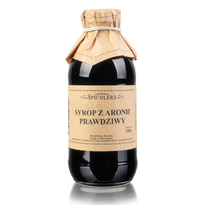 Naturalny syrop aroniowy z ciemnych owoców bez konserwantów produkt polski