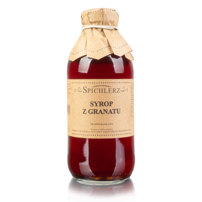 Gęsty syrop z owoców granatu bez sztucznych barwników do zimowej herbaty