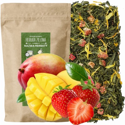 Klasyczna owocowa herbata sypana Truskawka Mango w eleganckim opakowaniu
