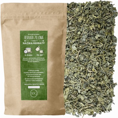 Klasyczna mocna herbata zielona sypana Gunpowder w eleganckim opakowaniu