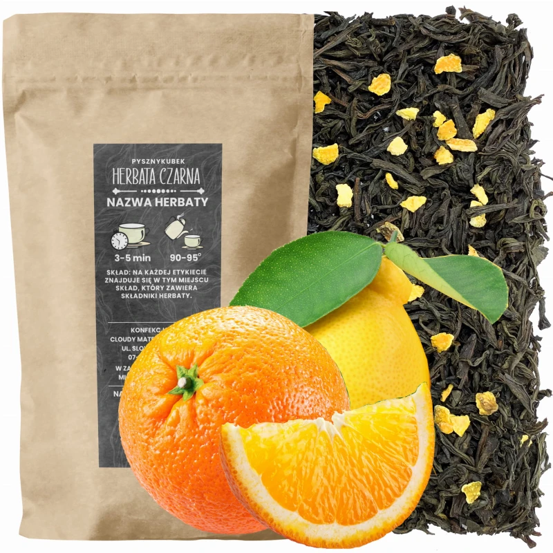Orzeźwiająca czarna herbata liściasta Ice Tea Citrus w eleganckim opakowaniu