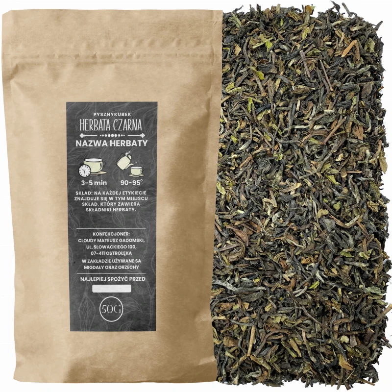 Luksusowa czarna herbata liściasta Darjeeling Himalayan Second Flush w eleganckim opakowaniu