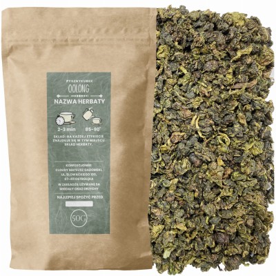 Delikatna herbata liściasta Oolong Milky Cream o maślanym zapachu w eleganckim opakowaniu