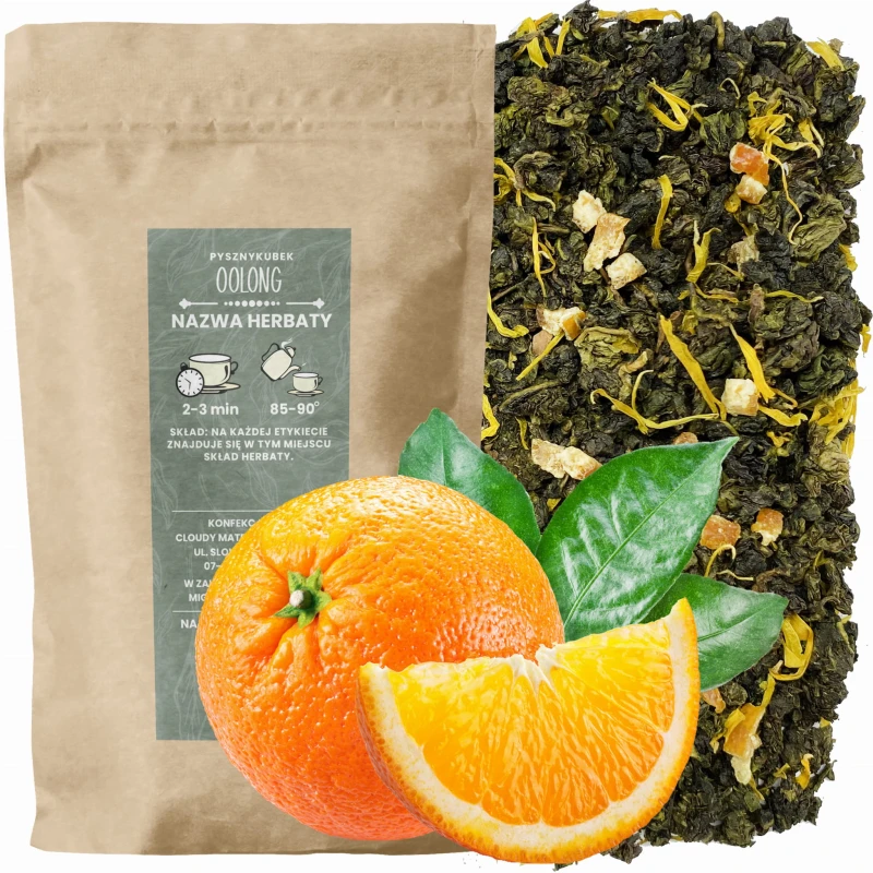 Cytrusowa herbata sypana Oolong Pomarańczowy w eleganckim opakowaniu