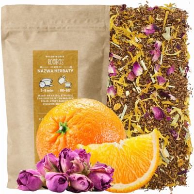 Owocowa herbata Rooibos Babie Lato w eleganckim opakowaniu