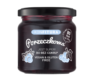 Naturalna konfitura z czarnej porzeczki bez cukru i bez glutenu produkt polski