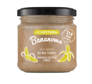 omowa owocowa konfitura bananowa słodzona sokiem jabłkowym dla wegan