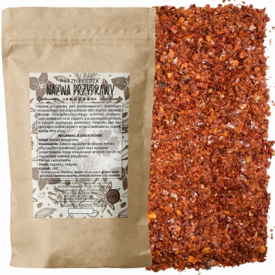 Czerwona papryka chilli w formie grysu w opakowaniu strunowym