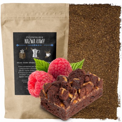 Kawa mielona smakowa Malinowe Brownie sklep PysznyKubek