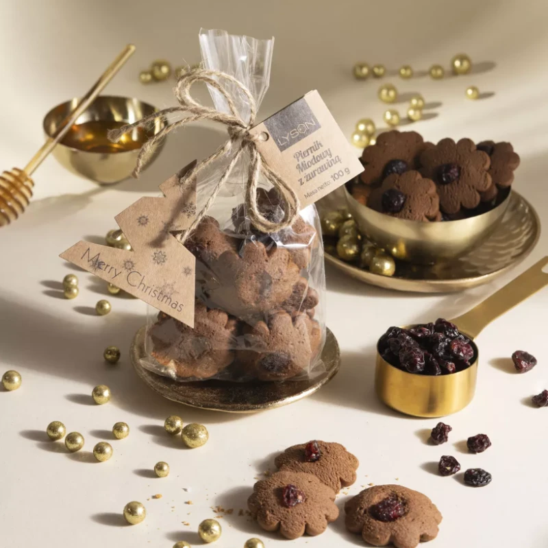 Drobne ciasteczka piernikowe z pasieki LYSON 100g