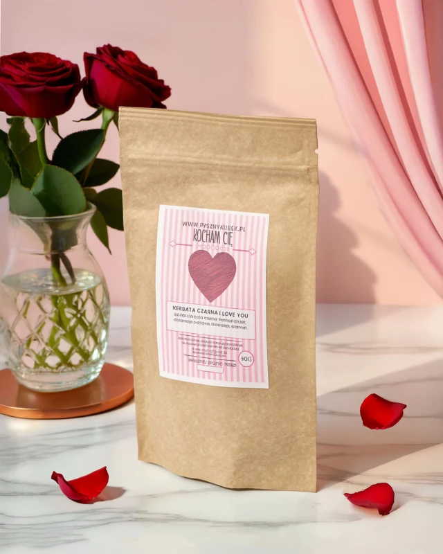 Romantyczna czarna herbata Yunnan Black I Love You w eleganckim opakowaniu