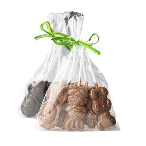 Zestaw 5 lizaków zwierzątek z czekolady mlecznej bez glutenu