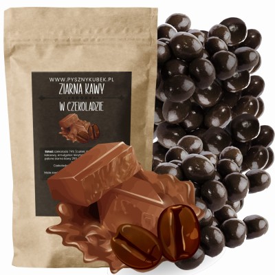Chrupiące ziarna kawy Arabica oblane deserową czekoladą
