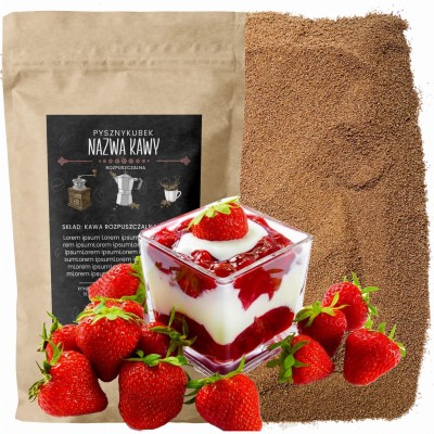 Kawa rozpuszczalna smakowa Panna Cotta malinowa sklep PysznyKubek
