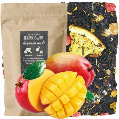 Egzotyczna czarna herbata Yunnan Black z mango i ananasem