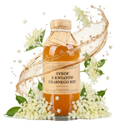 Naturalny syrop z kwiatów czarnego bzu PysznyKubek na przeziębienie