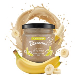 Konfitura bananowa PysznyKubek słoik sto dziewięćdziesiąt gramów