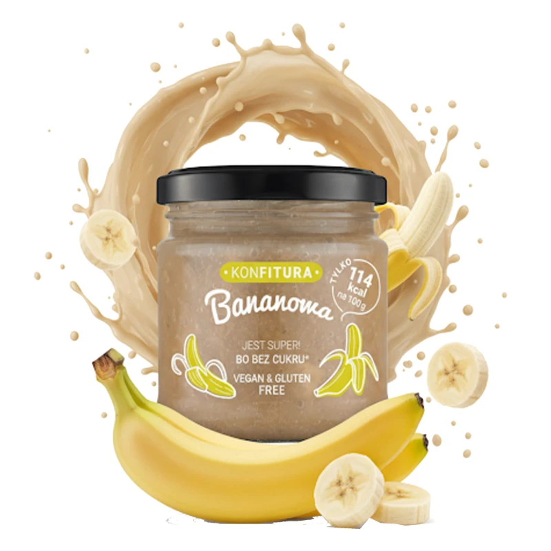 Konfitura bananowa PysznyKubek słoik sto dziewięćdziesiąt gramów