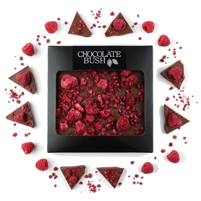 Czekolada mleczna z liofilizowanymi malinami 85g