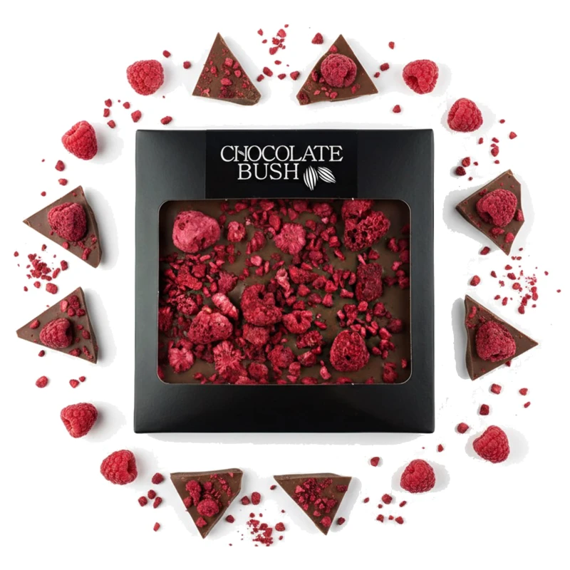 Czekolada mleczna z liofilizowanymi malinami 85g