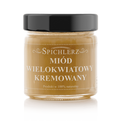 Naturalny miód nektarowy wielokwiatowy o jasnobursztynowej barwie