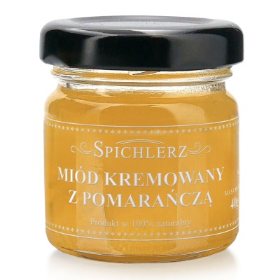 Miód kremowany z pomarańczą PysznyKubek w słoiczku czterdzieści gramów