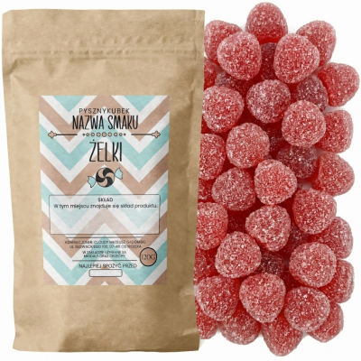 Kwaśne żelki o smaku owocowej wiśni w opakowaniu 120g
