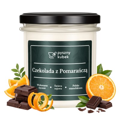 Świeca sojowa Czekolada z Pomarańczą 330 ml