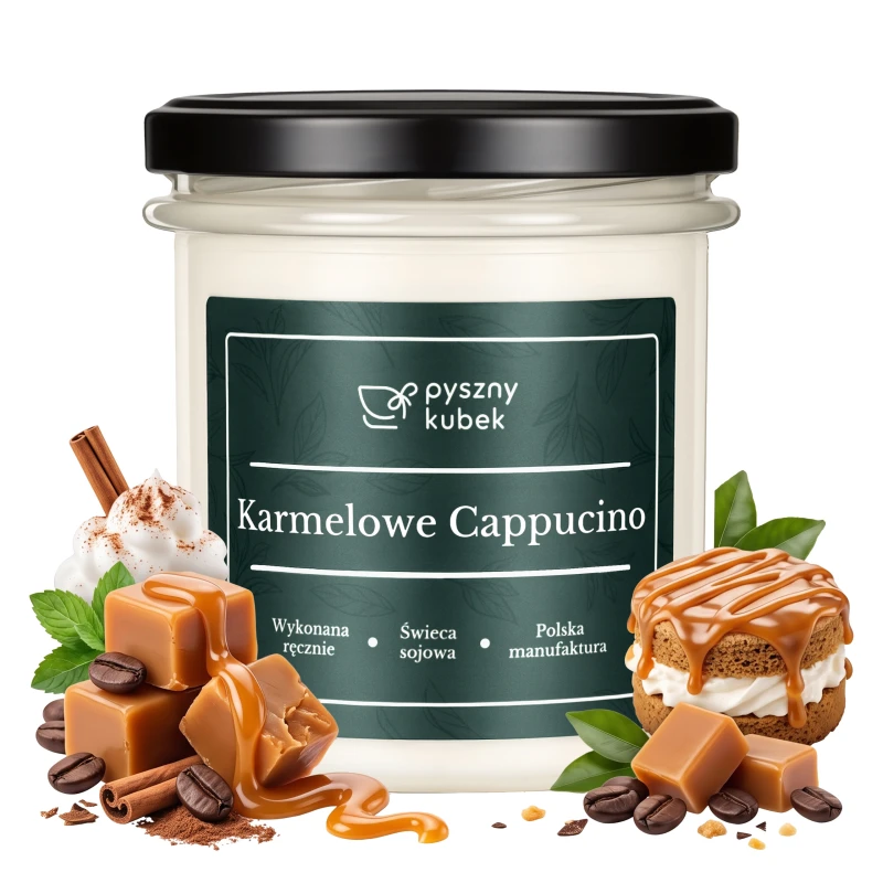Świeca sojowa Karmelowe Cappuccino 300 ml