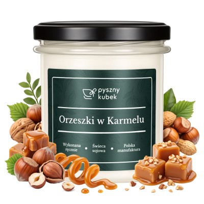 Świeca sojowa Orzeszki w Karmelu 300 ml