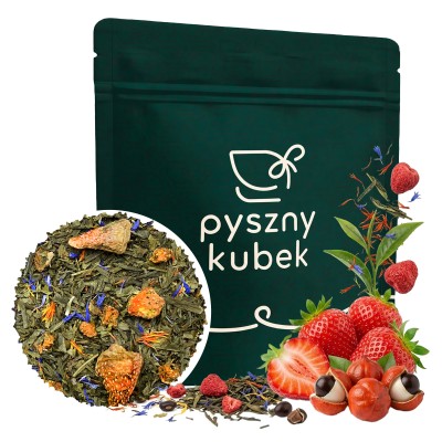 Pobudzająca zielona herbata sypana Niebiański Raj w eleganckim opakowaniu