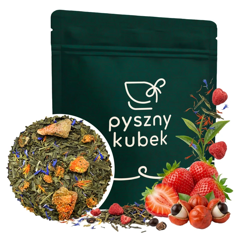Pobudzająca zielona herbata sypana Niebiański Raj w eleganckim opakowaniu