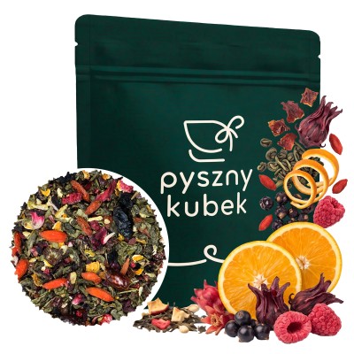 Wyjątkowa owocowa herbata sypana Słodkie Goji w eleganckim opakowaniu