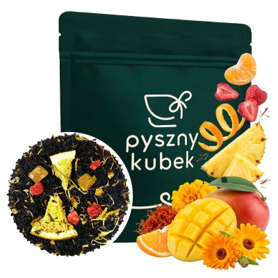Egzotyczna czarna herbata Yunnan Black z mango i ananasem