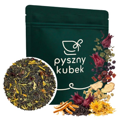 Rozgrzewająca czarna herbata liściasta Jesienne Pląsy w eleganckim opakowaniu