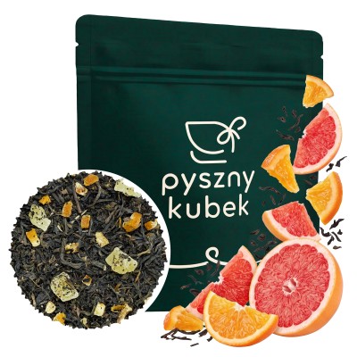 Cytrusowa czarna herbata sypana Earl Grey Grapefruit i Pomarańcza w eleganckim opakowaniu