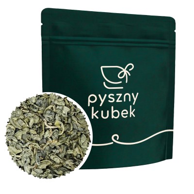 Klasyczna mocna herbata zielona sypana Gunpowder w eleganckim opakowaniu