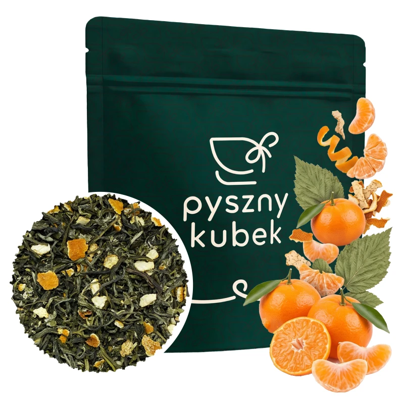 Cytrusowa biała herbata liściasta Hiszpańska Mandarynka w eleganckim opakowaniu