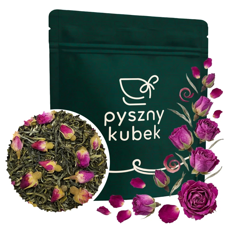 Ekskluzywna kwiatowa biała herbata sypana Chińska Róża w eleganckim opakowaniu