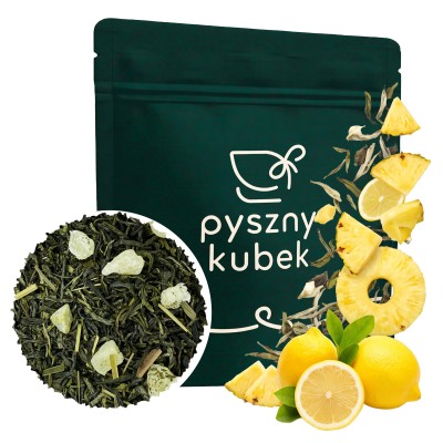 Egzotyczna biała herbata sypana Ananas z Cytryną w eleganckim opakowaniu